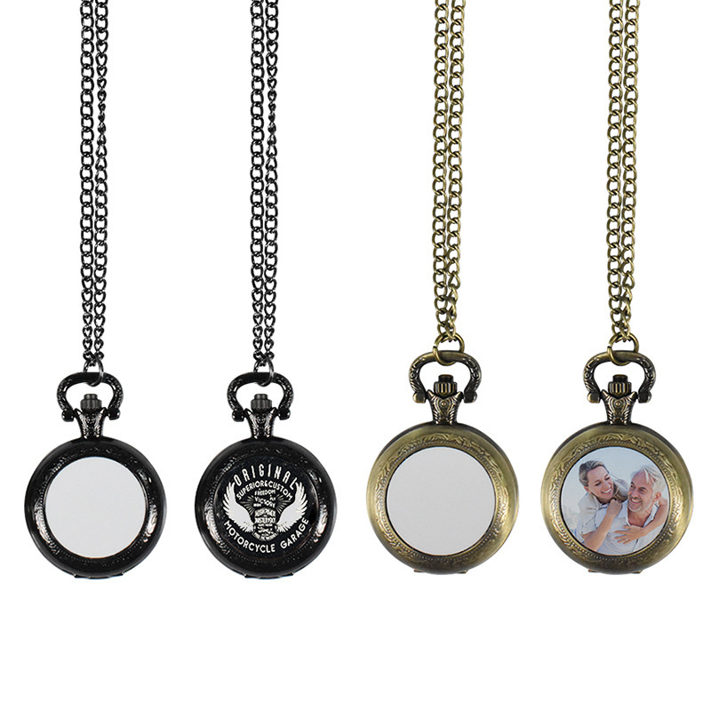 Vintage Watch Crystal - Collana con Ciondolo Orologio da Tasca