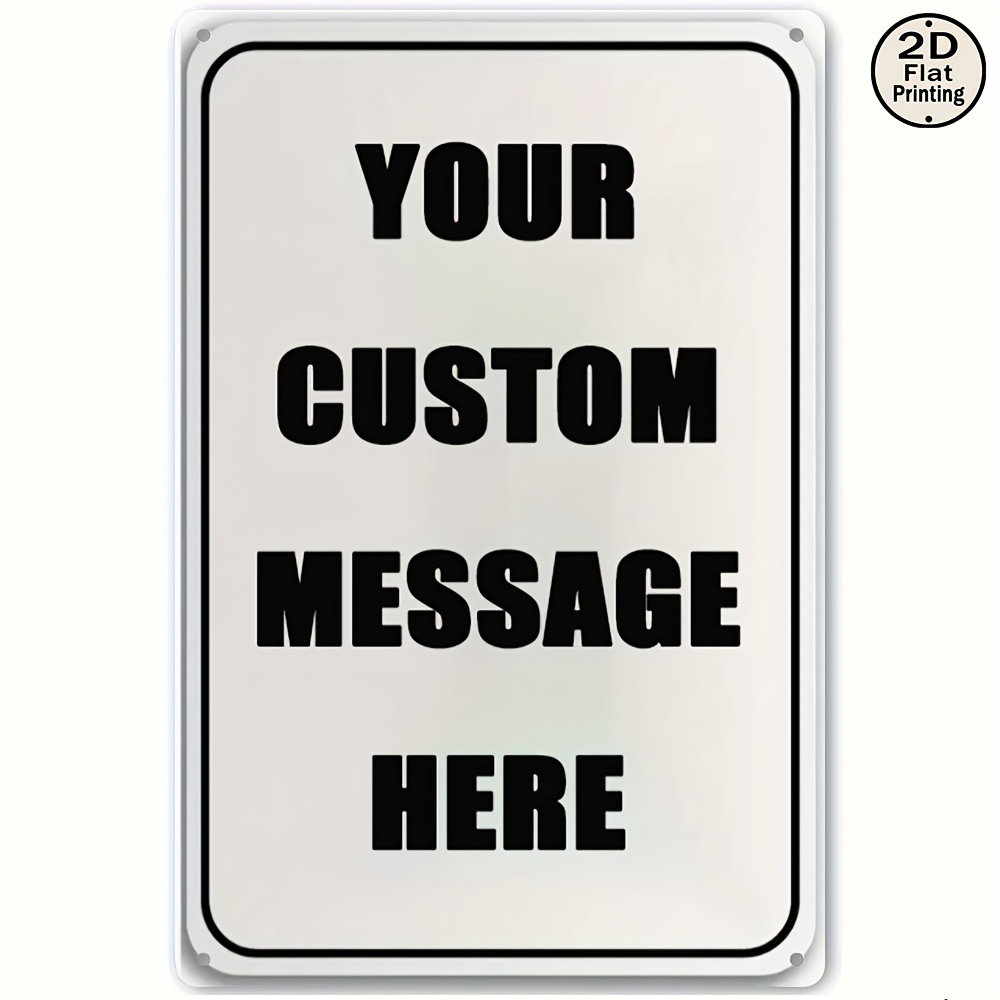 Vintage Collectible Plates - Targa in Metallo Personalizzata con Testo,