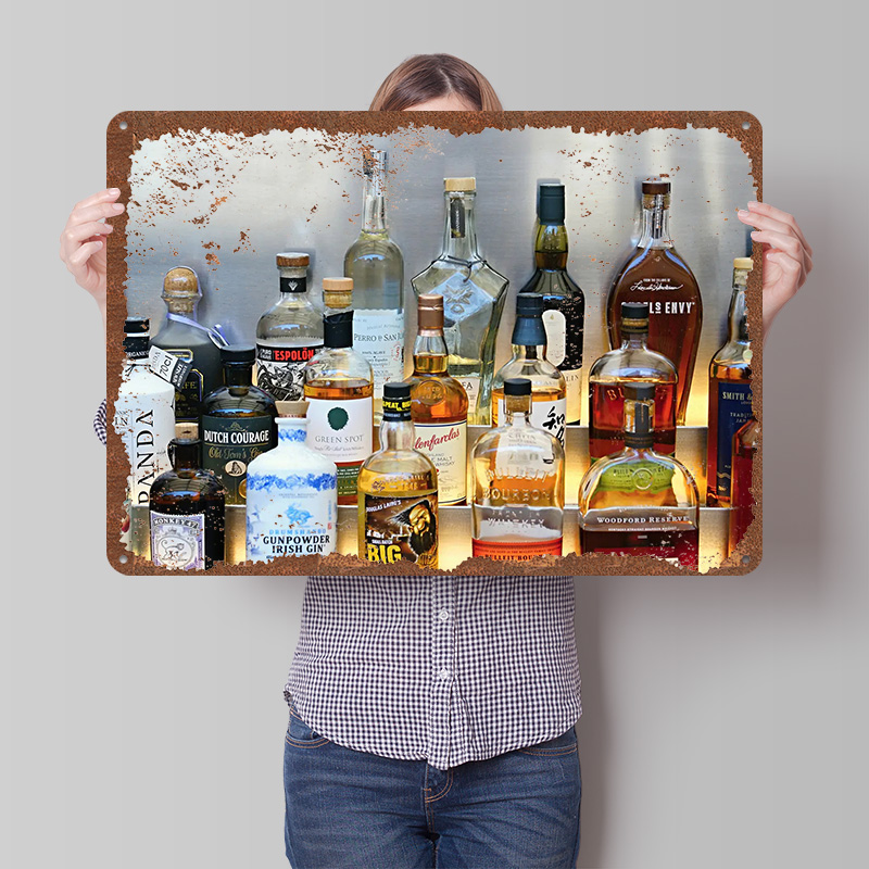 Vintage Collectible Liquor Bottles - Collezione di bottiglie di liquore Poster